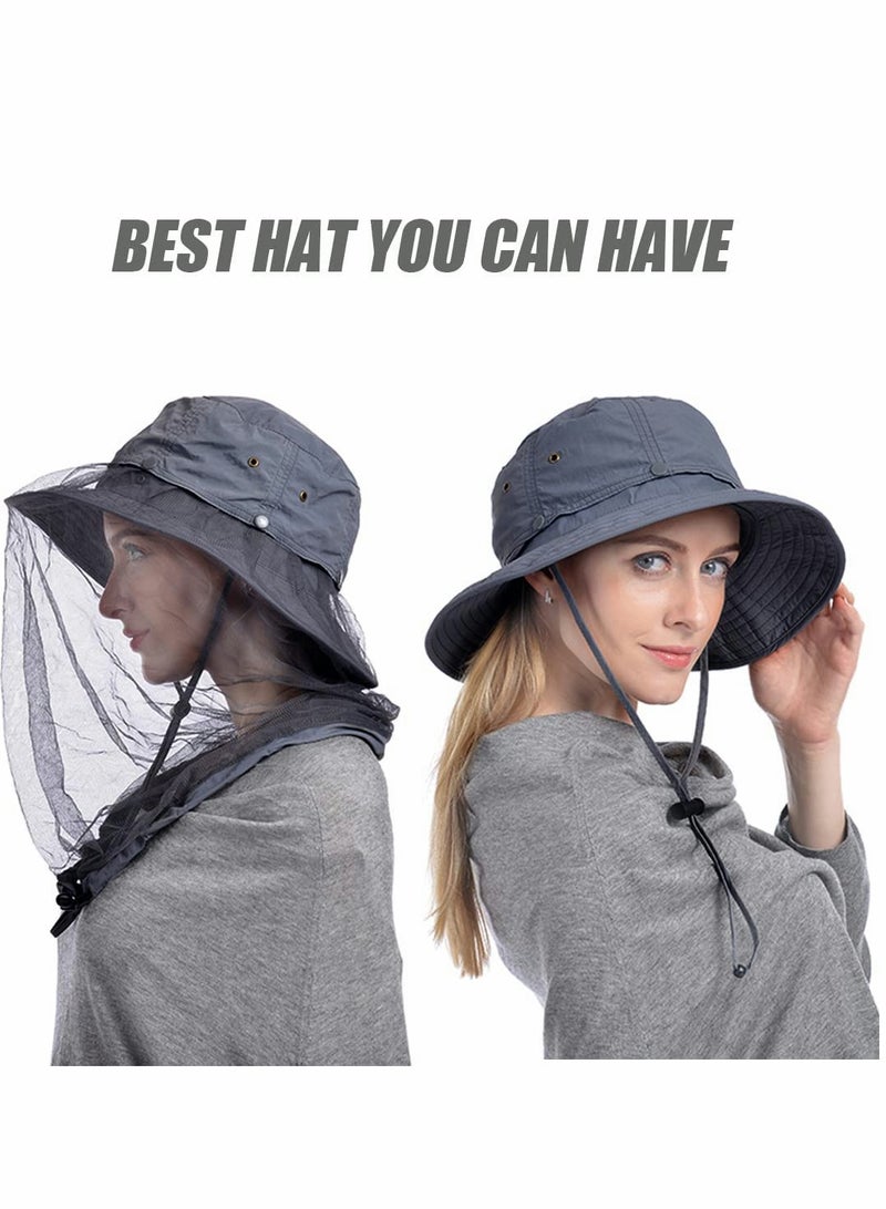 Safari Hat with Removable Mesh Netting for Ultimate Sun Protection 50+ UPF - Image 5