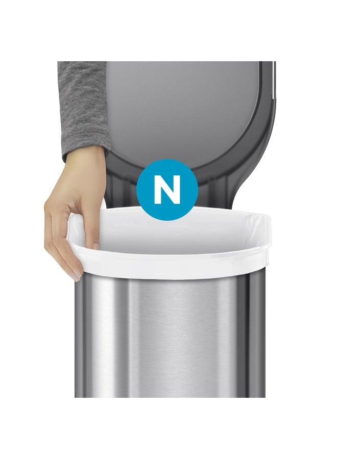 simplehuman Code N Custom Fit Drawstring Trash Bags in Dispenser Packs, 20 Count, 45-50 Liter / 12-13 Gallon, White - Image 4