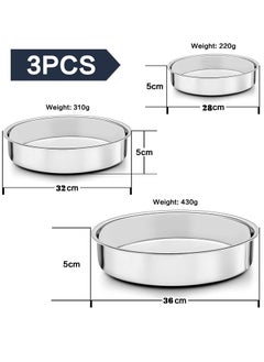 Elegant 3-piece stainless steel oven tray set  - Image 3