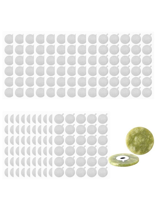 Jolbndcv 900 Pcs 1 Inch Disposable Eyelash Glue Holder Pallet Stickers Pads Waterproof Glue Aluminum Foil Stickers With 2 Pcs Eyelash Extension Jade Stone - Image 1