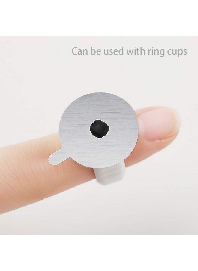 Jolbndcv 900 Pcs 1 Inch Disposable Eyelash Glue Holder Pallet Stickers Pads Waterproof Glue Aluminum Foil Stickers With 2 Pcs Eyelash Extension Jade Stone - Image 5