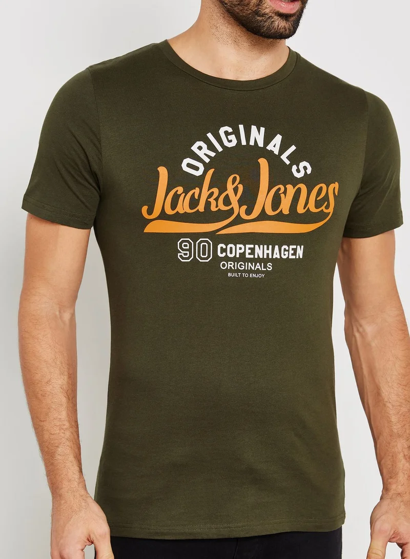 JACK & JONES Herren Crew Neck T-Shirt
