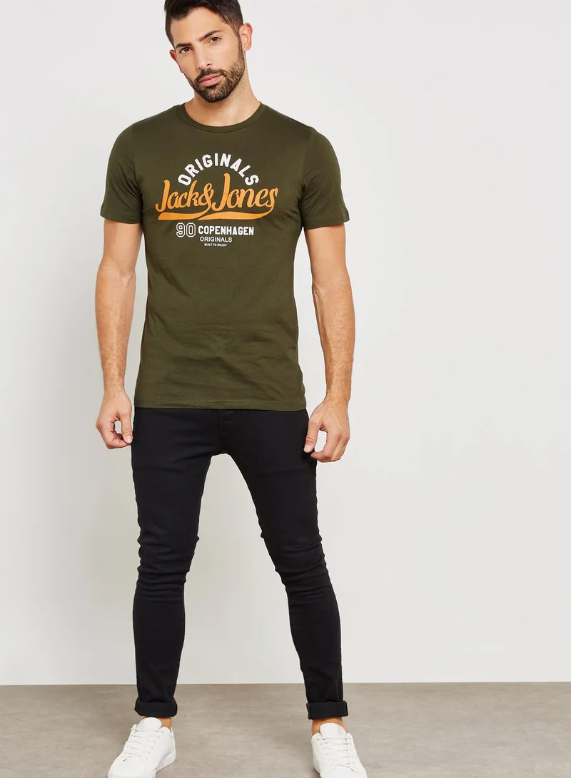 JACK & JONES Herren Crew Neck T-Shirt