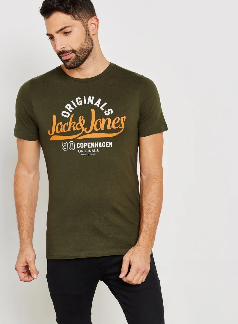 JACK & JONES Herren Crew Neck T-Shirt