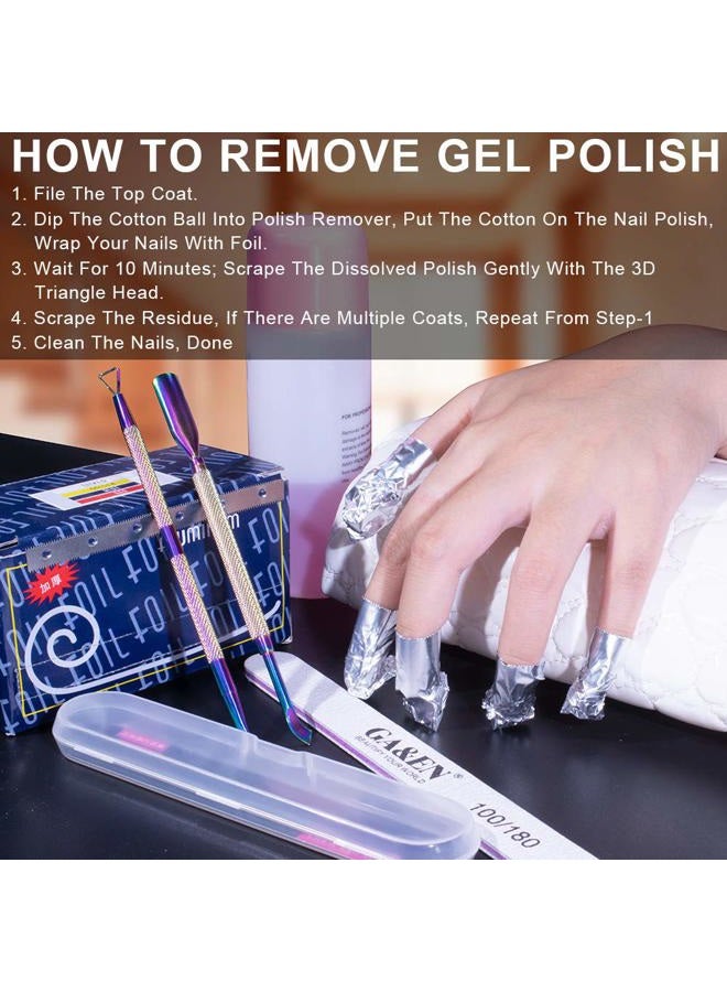 GA&EN 2PCS Metal Chameleon Cuticle Pusher and Cutter Remover Salon Quality Stainless Steel Acetone Gel Nail Polish Peeler Scraper Durable Manicure and Pedicure Cleaner Tool For Fingernail and Toenail - Image 5