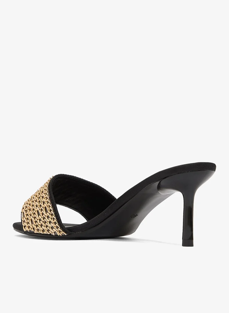 Ella Limited Edition Gold Chain Wire Detail High Heels