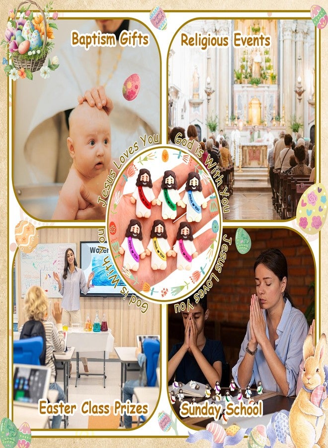 TFengfly 40 Pcs Mini Jesus Figurines in Bulk, Easter Little Jesus Figures With Box, Rubber Tiny Baby Jesus Loves You Figures Christ Toys for Hide and Seek Easter Egg Fillers Party Favors Gifts(Mix 10*40) - Image 4