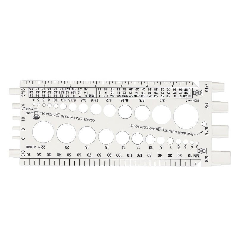 أداة فحص الخيوط المترية والإمبراطورية البيضاء للمسامير والصواميل من M3 إلى M22 ومن 4 إلى 3 4 بوصة - Image 1