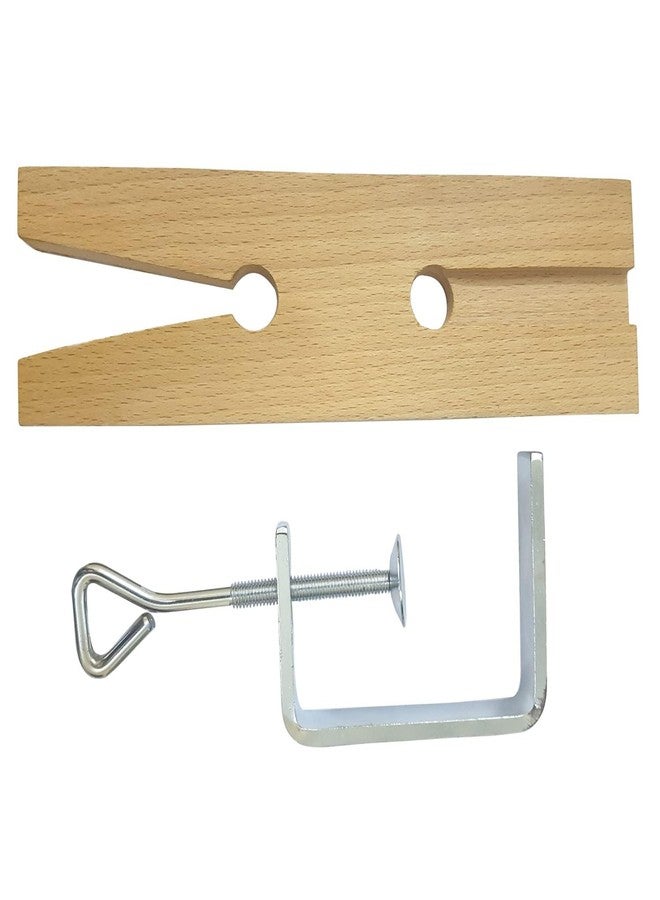 Khayl Bench Pin V-Slot with Clamp, Jewellery Making Tool for Jewelers and Designers, Brass Material, 7 Pieces - Image 1