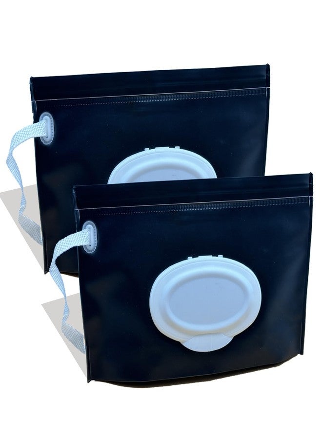 VOONGOR Baby Wipe Holder, 2 Pack Reusable Travel Wipes Pouch Dispenser, Portable Refillable Wipe Container for Travel & Home Use - Image 1
