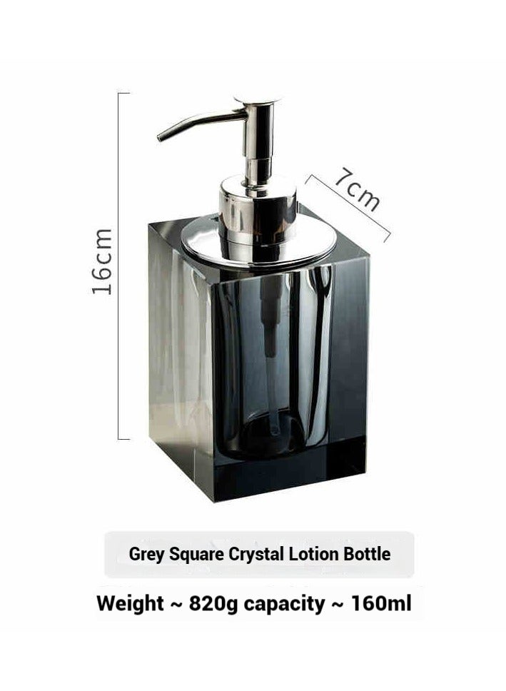 JiFENG زجاج بلوري موزع الصابون مع مانع االصدأ الفولاذ المقاوم للصدأ مضخة - Image 3