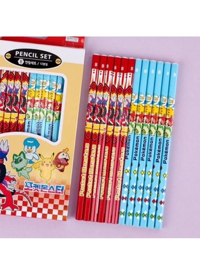 Pikachu - (1 Random Pack) Pencils, B Hexagonal Pencil, 12 Count, Package May Vary - Image 1