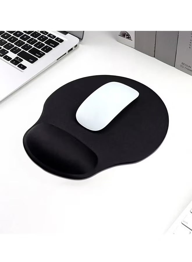 Silicone Mouse Pad With Wrist Support Black - Image 1