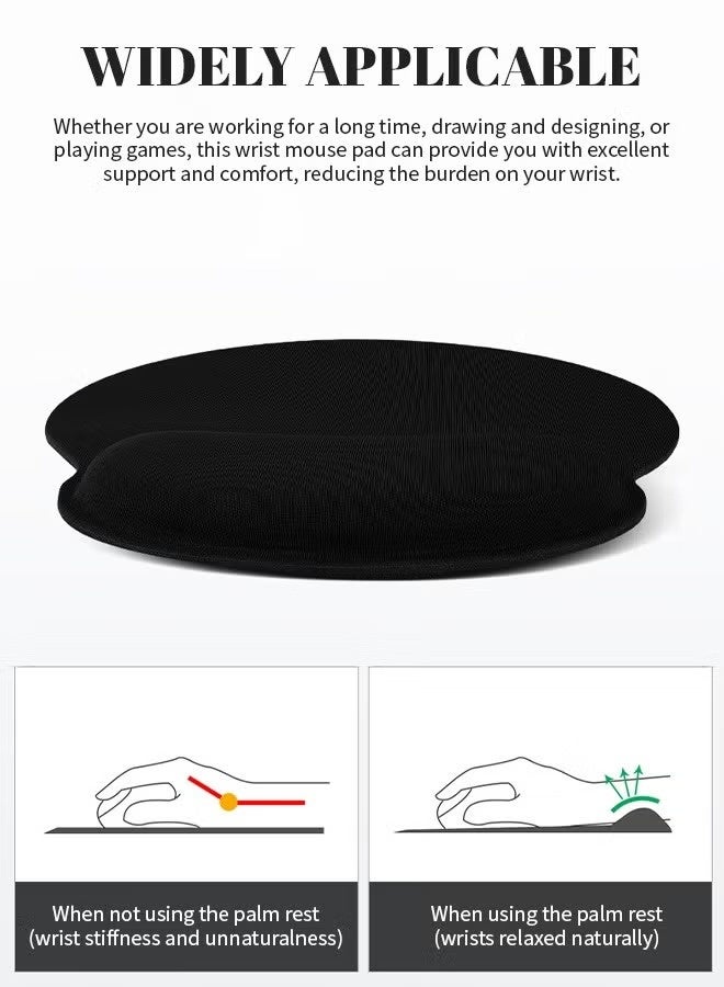Silicone Mouse Pad With Wrist Support Black - Image 4