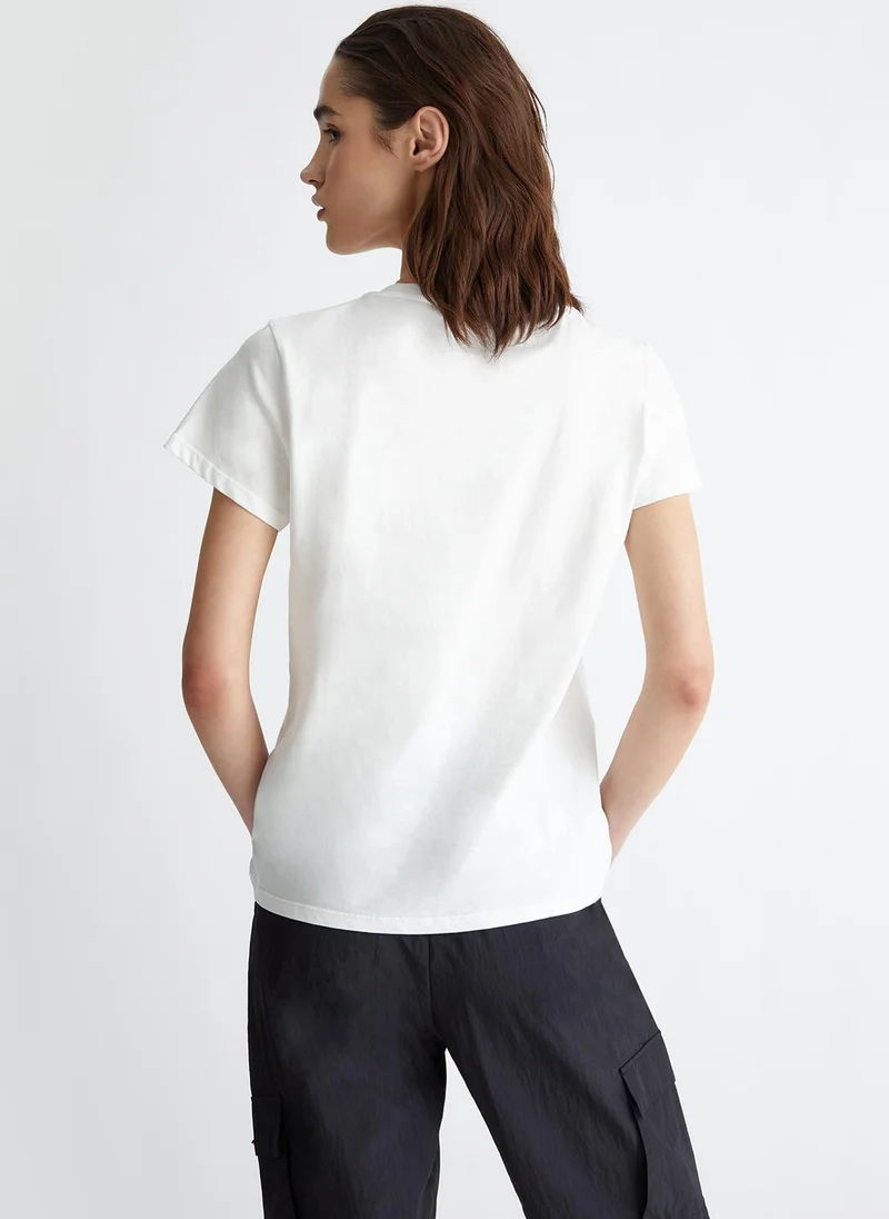 Liu Jo T-shirt with heart and gemstones