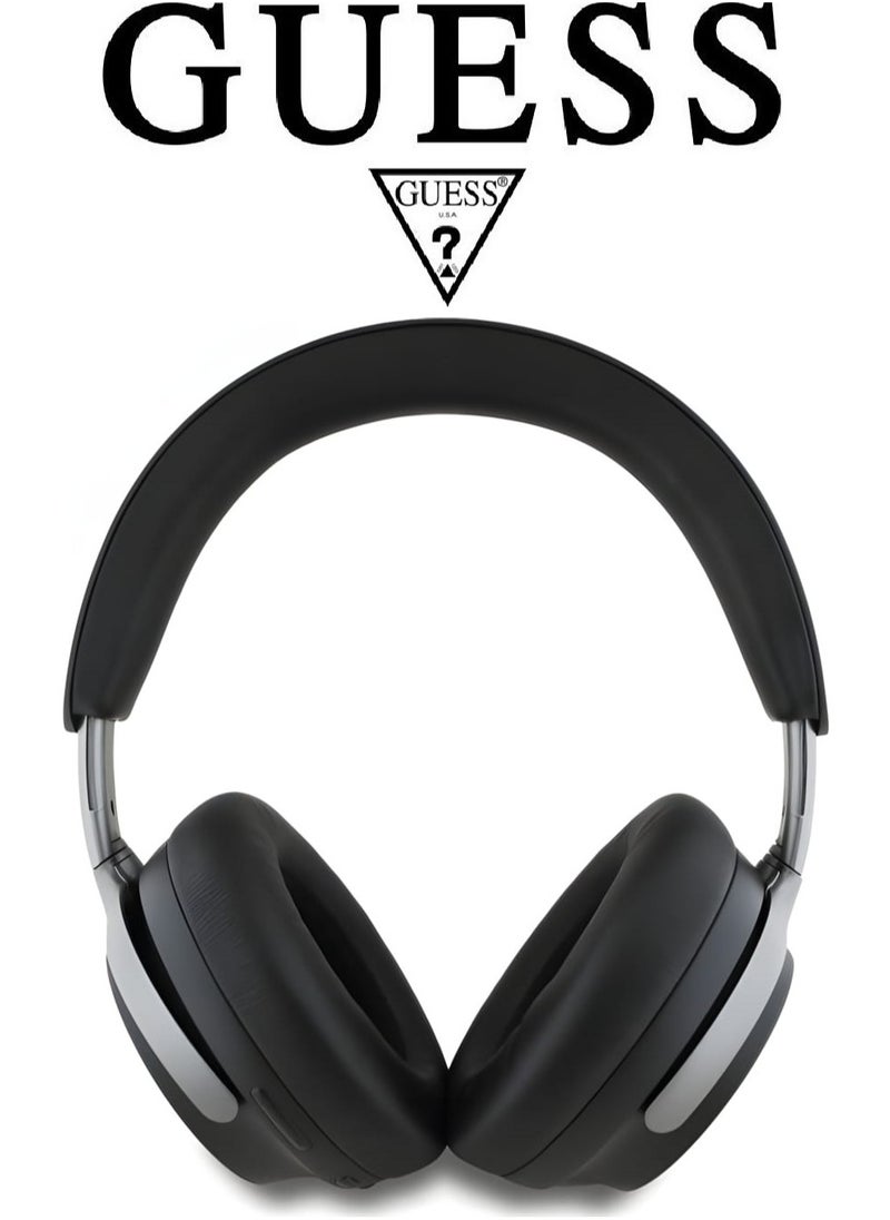 CG MOBILE GUESS wireless headphones, Original and Certified French Design, wireless headset with Up to 30H of Playtime, Wireless Bluetooth Headphones with ENC and ANC, wireless headphones bluetooth 5.4, headphone bluetooth with Voice Assistant Support, headset wireless with 2H Fast Charging with Type-C Port, IPX4 Waterproof Bluetooth over ear headphones, headset wireless bluetooth with Strong and Clear Sound, Bluetooth headsets with Built-in Microphone for Clear and High-Definition Calls. Black  - Image 4