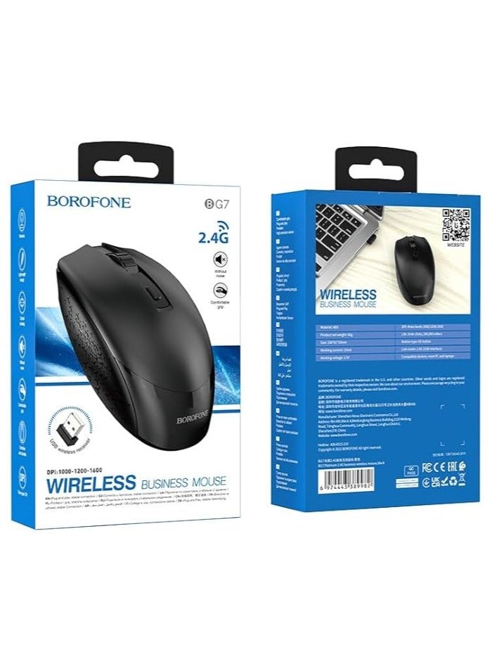بوروفون ماوس لاسلكي بيزنس بي جي 7 بلاتينيوم 2.4 جيجا من بوروفون - اسود - Image 4