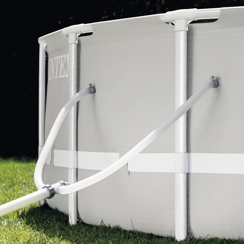 Intex Prism Frame Pool Set, 12ft x 30in (366 x 76 cm), Light Grey - Image 5