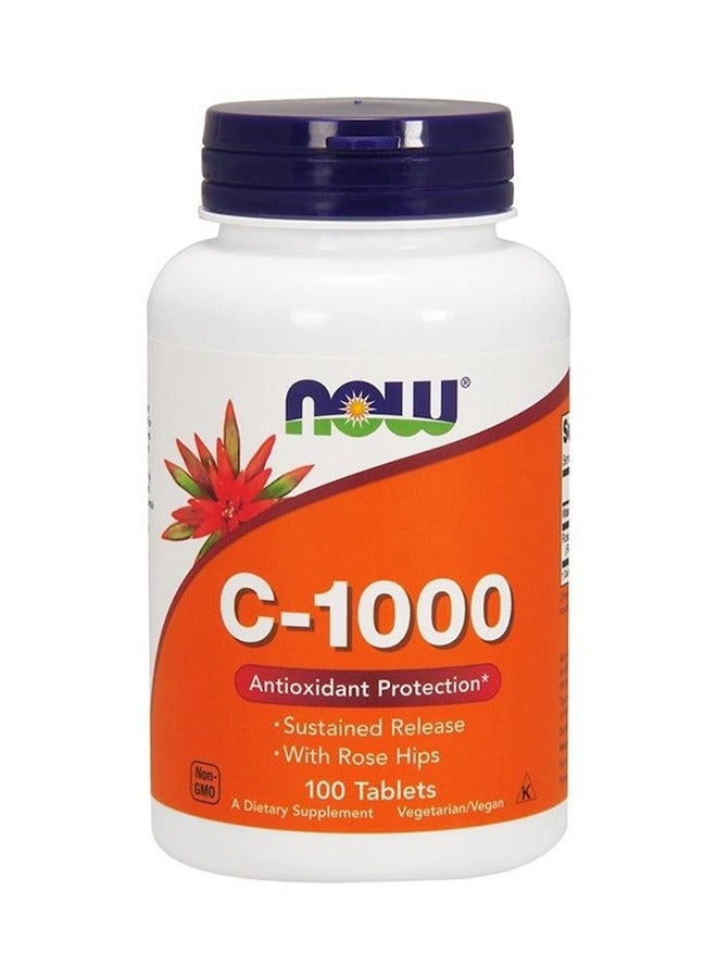 now Vitamin C-1000 Sustained Release With Rose Hip, 100 Veg Capsules - Image 1