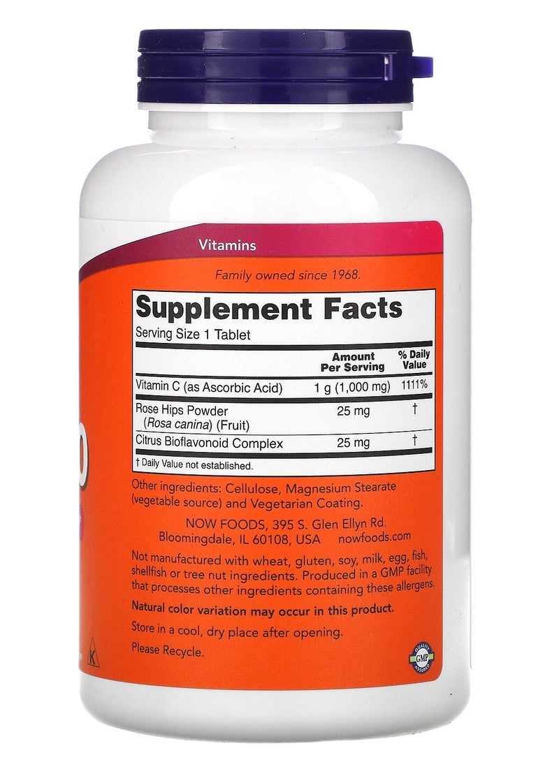 now Vitamin C-1000 Sustained Release With Rose Hip, 100 Veg Capsules - Image 2
