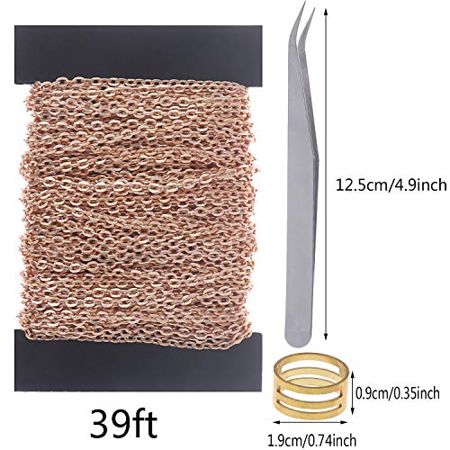 LOCOLO 39 Feet Necklace Chains Stainless Steel DIY Link Chain Necklaces with 30Pcs Lobster Clasps, and 100Pcs Jump Rings for Jewelry Making - Image 2