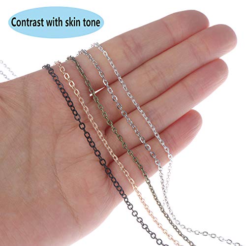 LOCOLO 39 Feet Necklace Chains Stainless Steel DIY Link Chain Necklaces with 30Pcs Lobster Clasps, and 100Pcs Jump Rings for Jewelry Making - Image 5