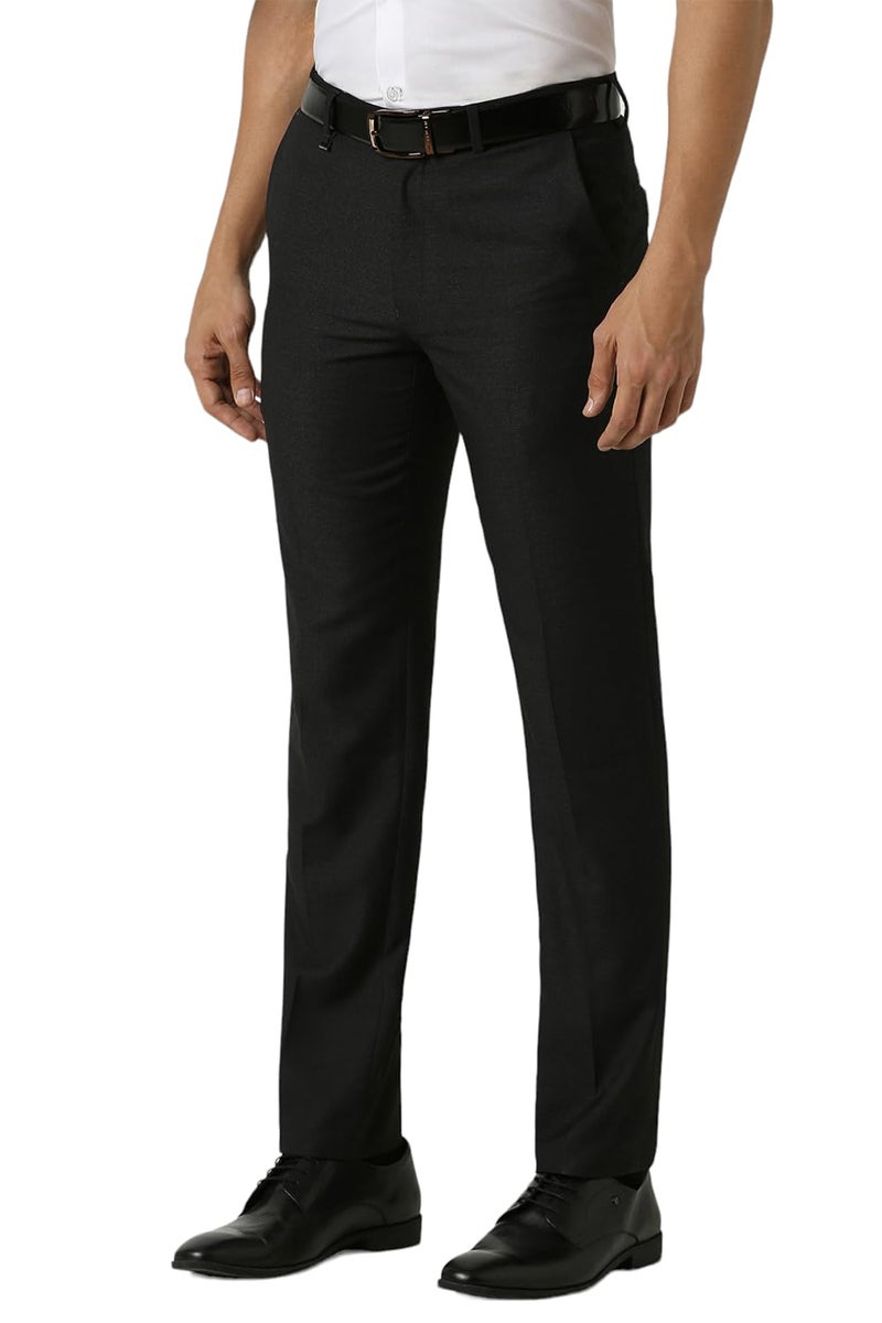 Van Heusen سروال رجالي أسود بنقاط بتصميم ضيق - Image 2