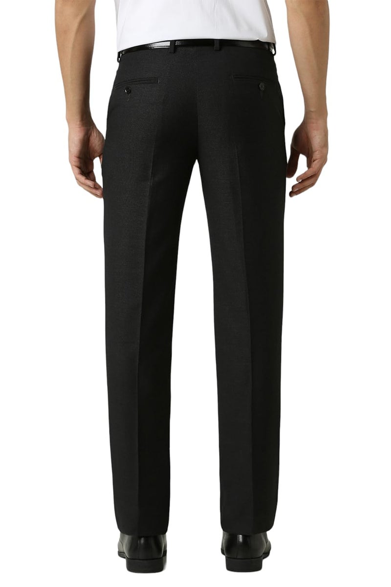 Van Heusen سروال رجالي أسود بنقاط بتصميم ضيق - Image 3