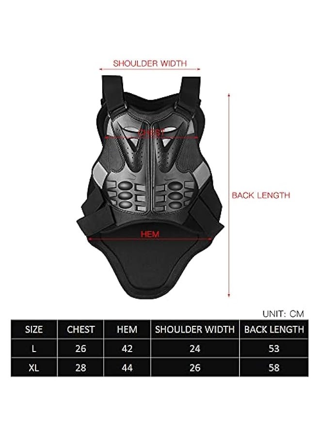 Sulaite armor vest Men Motorcycle Armor Vest Body Chest Spine Back Protector Protective Jacket for Cycling Skating Skiing Skateding - Image 3