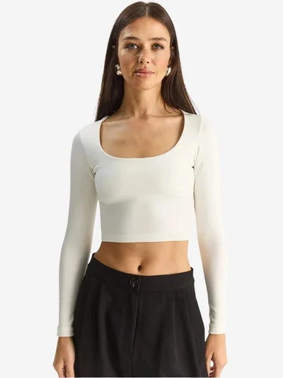 Bianco Lucci LUCCI Basic Crop Top