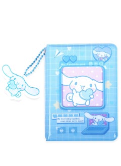 Photocard Binder 4.4 Inch Kpop Photocard Holder Book, Mini Photo Album Kpop Photocard Binder Portable Kpop Binder Photocard Album with Lovely Pendant for Photocard Collection(Blue)