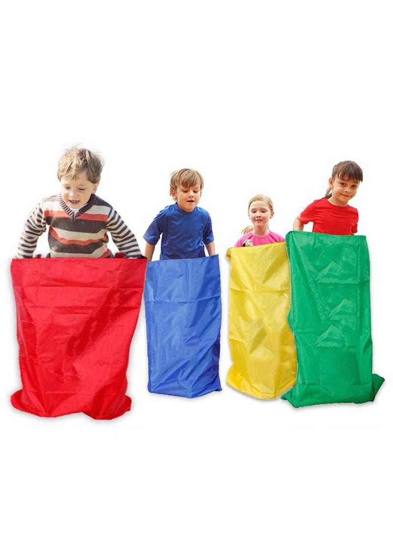 SYOSI - 4 Pcs Potato Sack Race Bag Set Outdoor Racing Jumping Bags for Kids Sturdy Multi-Colored Children’s Birthday Party Game Sports Day Family Reunion - Image 1