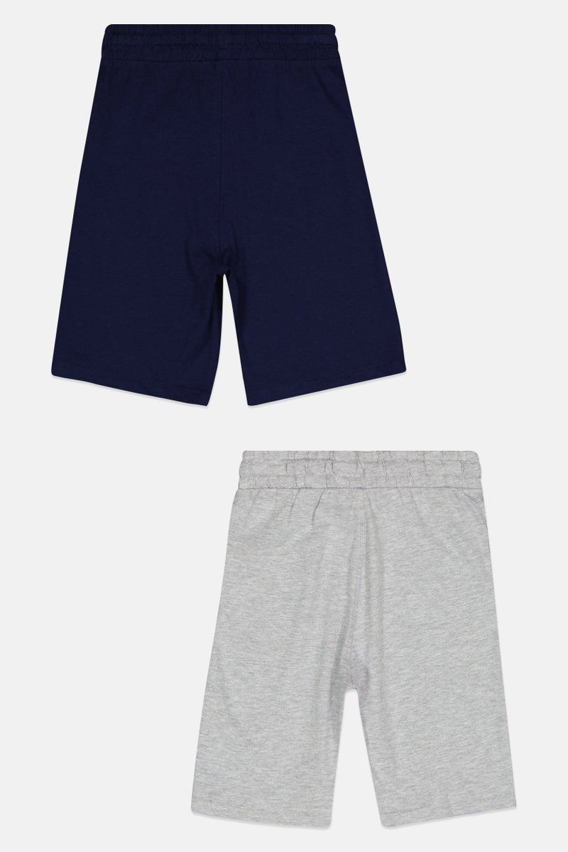 English Laundry Kids Boy 2 Pcs Heather Basic Shorts, Multicolor - Image 3