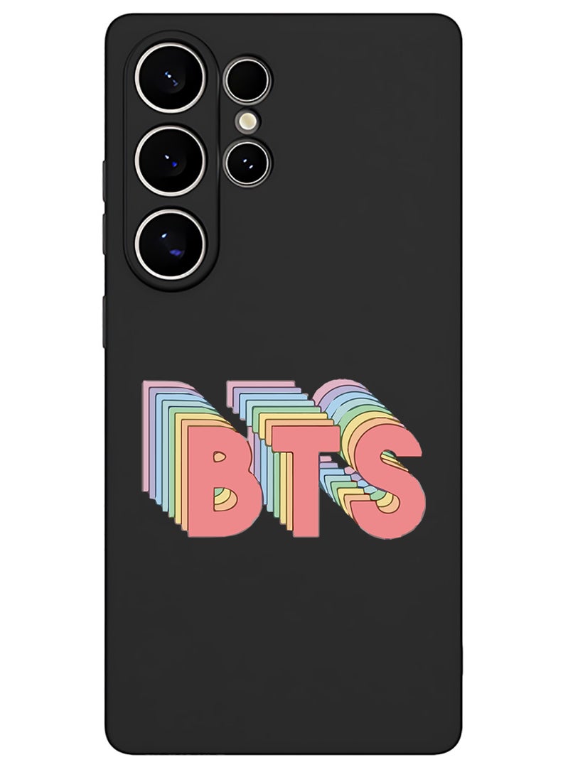 Theodor Protective Slim Fit Case Liquid Silicone Cover with Full Body Protection Anti-Scratch Shockproof Case For Samsung Galaxy S25 Ultra (Black) - BTS - Image 1