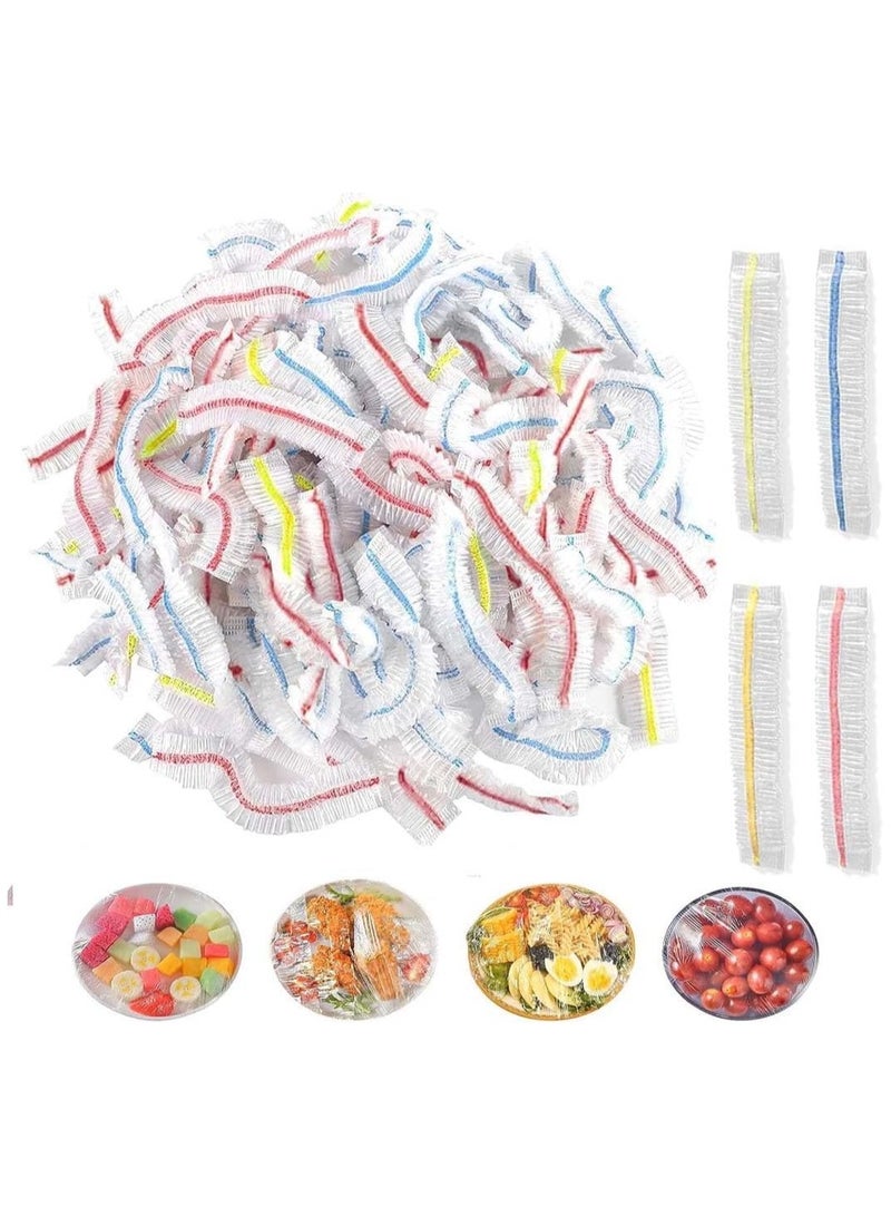 100Pcs Reusable Thickened Elasticated Freshness bag, Stretchable and Adjustable, Suitable for Keeping Fruits and Vegetables Fresh In The Kitchen, Storing Food Fresh In the Fridge and Keeping Food Fresh for Outdoor Parties  - Image 1