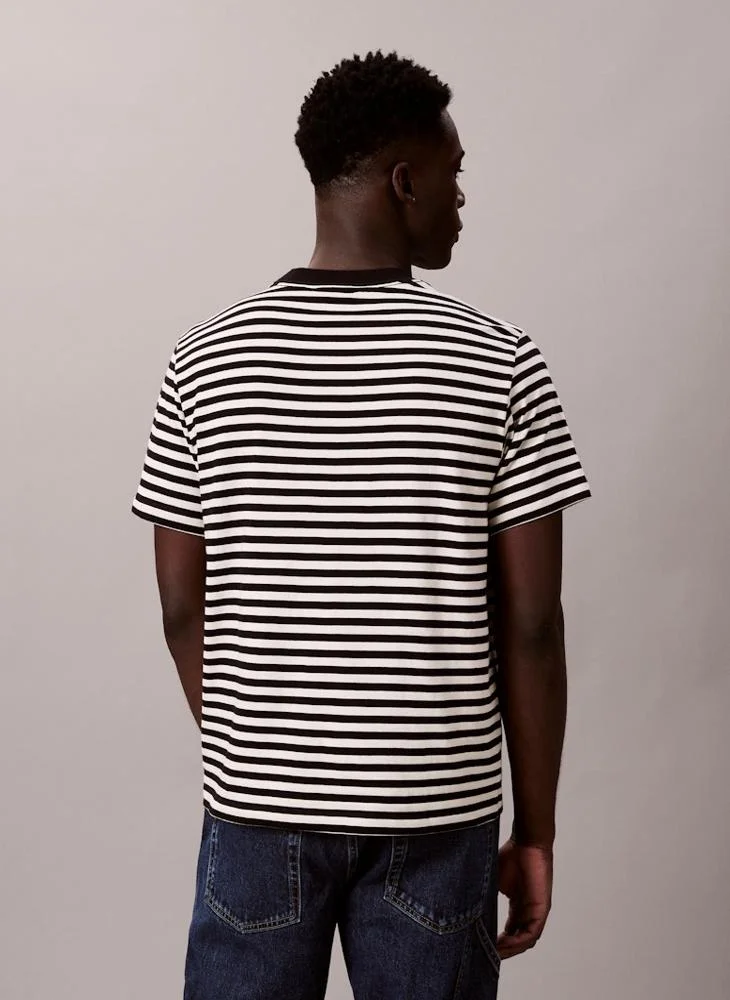 Calvin Klein Jeans Monogram Logo Stripe Relaxed T-Shirt