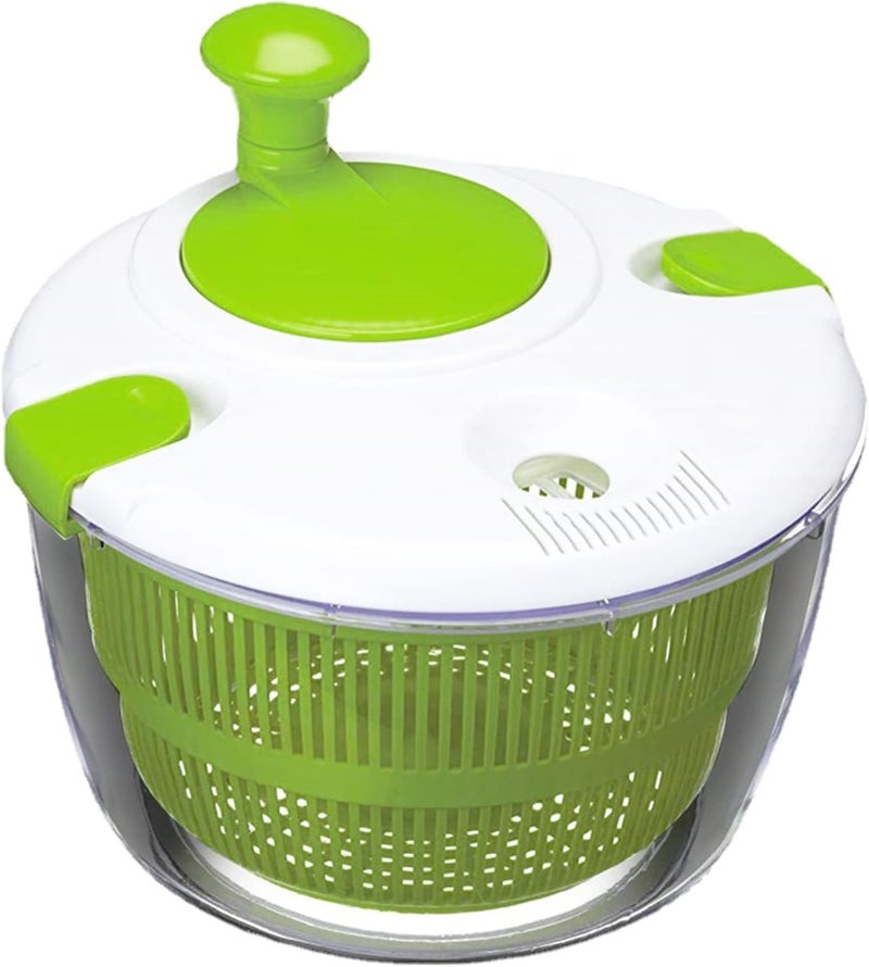 toproad Salad Spinner, 5L Vegetable Washer Dryer Drainer Strainer with Bowl & Colander, Multi-Use Lettuce Spinner, Fruit Washer, Pasta and Fries Spinner - Image 1
