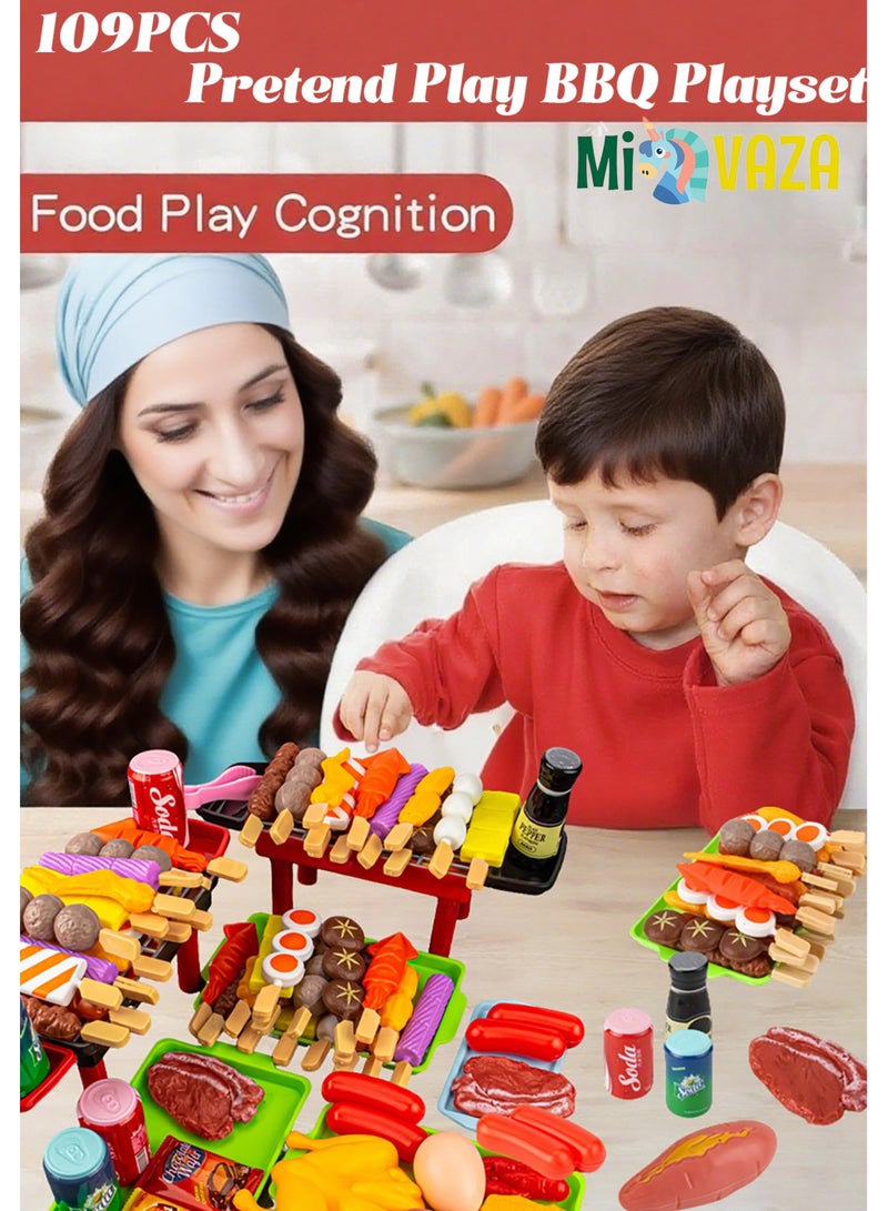 Mi VAZA BBQ Playset - Kitchen Cooking Toy - Barbecue Toy - Play House Toy - Mini Furniture - Kid Toy - Pretend Play - Image 1