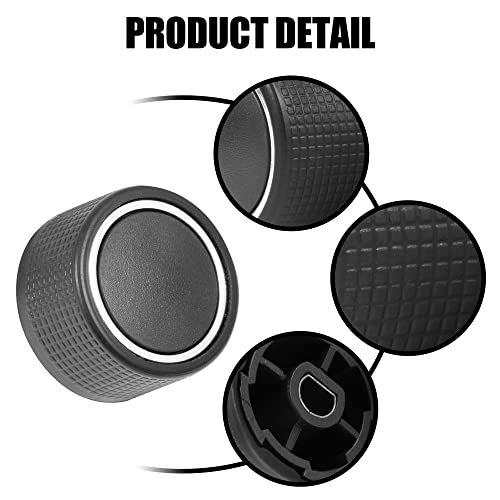 VOFONO Rear Radio Audio Volume Control Knobs 2PCS, Stereo Knob Buttons Replacement for 07-13 Chevy Chevrolet Silverado GMC Acadia Sierra Denali Yukon GM 22912547 - Image 4
