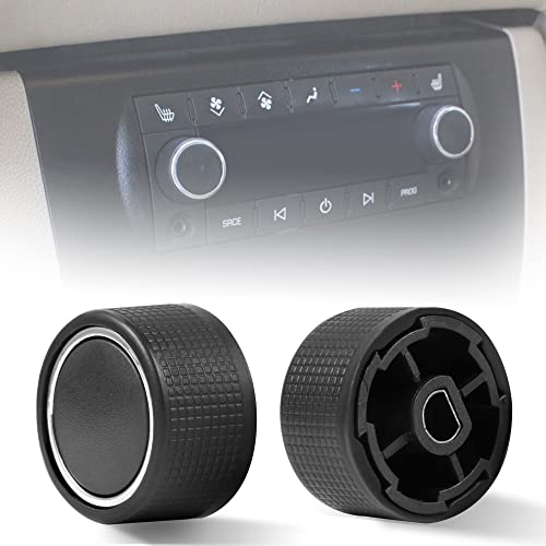 VOFONO Rear Radio Audio Volume Control Knobs 2PCS, Stereo Knob Buttons Replacement for 07-13 Chevy Chevrolet Silverado GMC Acadia Sierra Denali Yukon GM 22912547 - Image 1