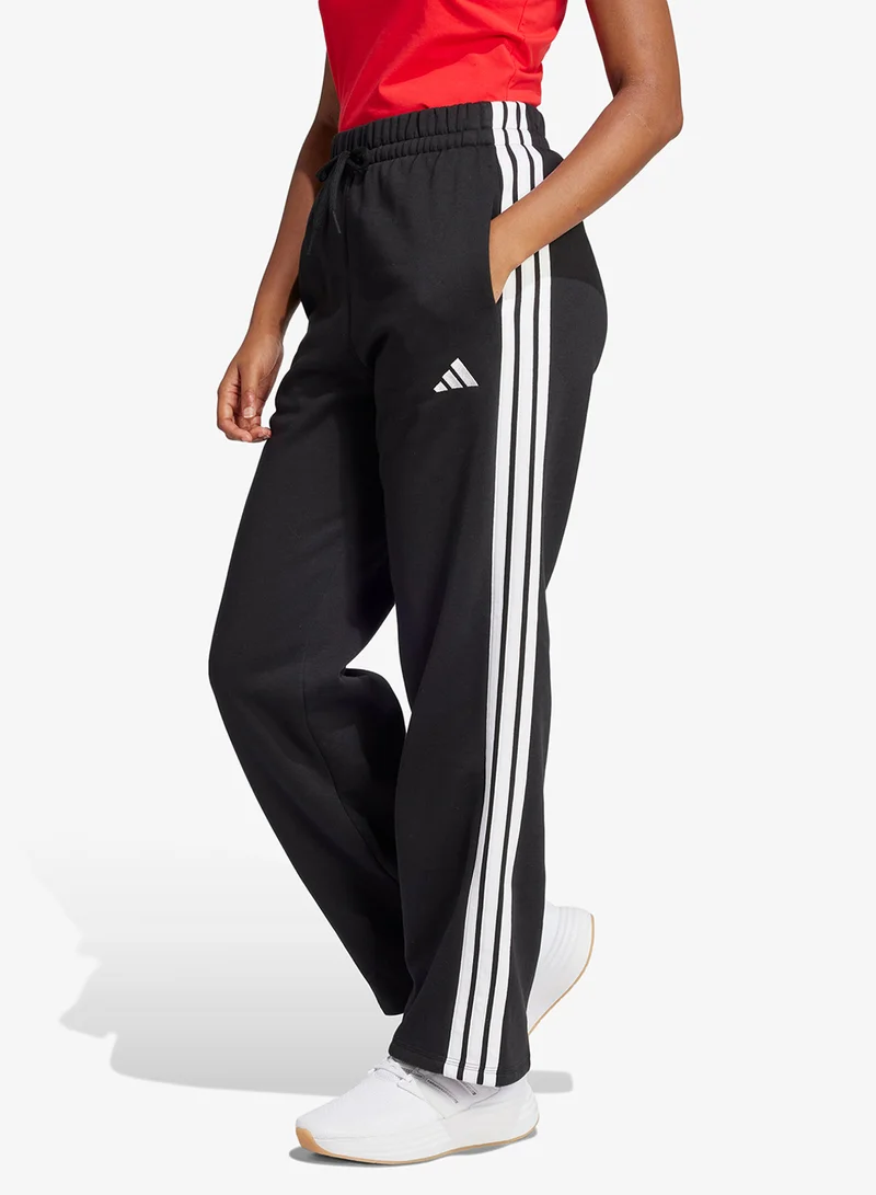 Adidas 3 Stripes Open Hem Fleece Pants