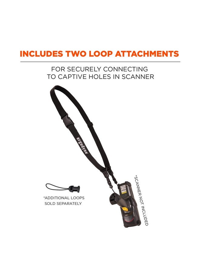 إرغوداين حزام ماسح الباركود Ergodyne Squids 3134، على شكل حزام، حبل ربط لأجهزة مسح الباركود، أسود - Image 3