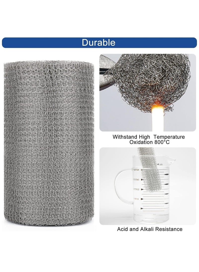 SOLARAE Stainless Steel Mesh, Pest Snail Stopper Mesh Rodent Control Mesh Garden Slug Mesh Feet Fine Wire Mesh Roll Pest Control Products for Mouse Snail Pigeon  20 Feet - Image 2