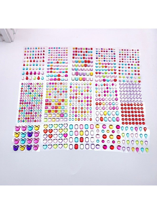 Explosions DIY Acrylic Diamond Sticker Photo Frame Decorative Sticker Accessories Material Closed Bag Water Drops Love Piece-Specifications Support Image Upload:Colored Plum Blossom Size 7.5*13cm - Image 3