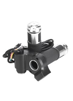 Thoraya 1 Pair Universal LED Voltage Display Twist Throttle for 12-99V Ebike Scootersilver  - Image 3