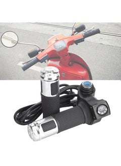 Thoraya 1 Pair Universal LED Voltage Display Twist Throttle for 12-99V Ebike Scootersilver  - Image 5