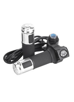 Thoraya 1 Pair Universal LED Voltage Display Twist Throttle for 12-99V Ebike Scootersilver  - Image 2