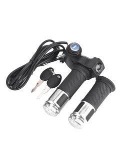 Thoraya 1 Pair Universal LED Voltage Display Twist Throttle for 12-99V Ebike Scootersilver  - Image 1