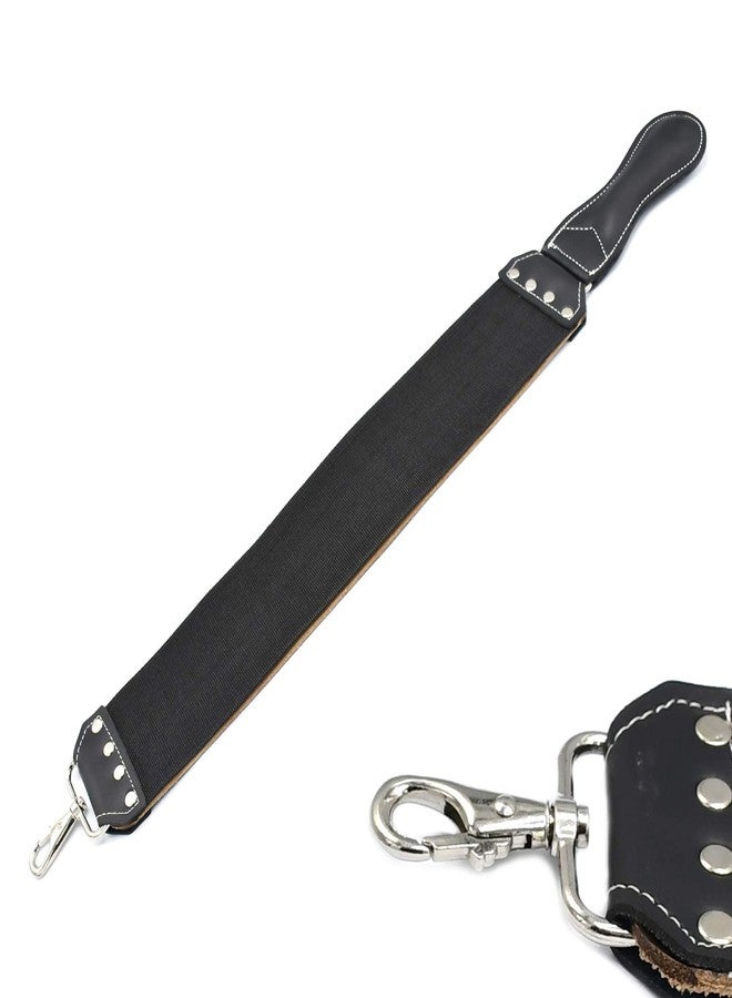 AAProTools Leather Strop 3" X 20" Barber's Razor Strop Cow Hide, Dual Straps with Swivel Clip. Makes a Great Addition for Any Straight Razor Shaving - Image 1