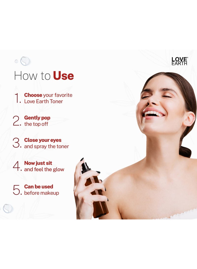 Love Earth Hyaluronic Acid Toner with Grape seed extract and Hyaluronic Acid for Wrinkle Free, Smooth and Glowing Skin 100ml - Image 5